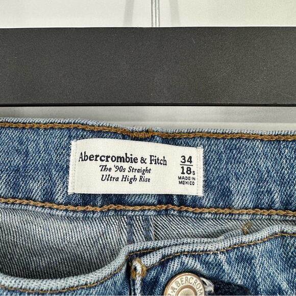 Abercrombie & Fitch | The 90’s Straight Ultra High Rise Jean Size (34) 18 Short - Picture 5 of 6